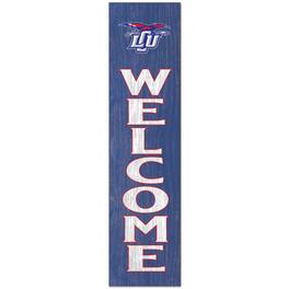 Jardine - Lubbock Christian Chaparral 12" x 48" Outdoor Leaner Welcome Sign - Blue