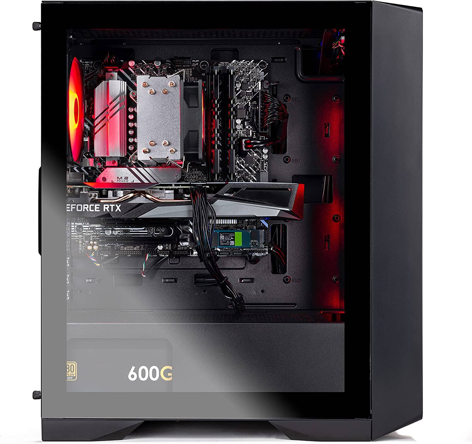 Back. Skytech Gaming - Nebula Gaming Desktop - Intel Core i5-12400F - 16GB Memory - NVIDIA GeForce RTX 3050 - 500GB NVMe SSD - Black.