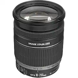 Canon - EF-S 18-200mm f/3.5-5.6 IS Lens (International Model) - Black