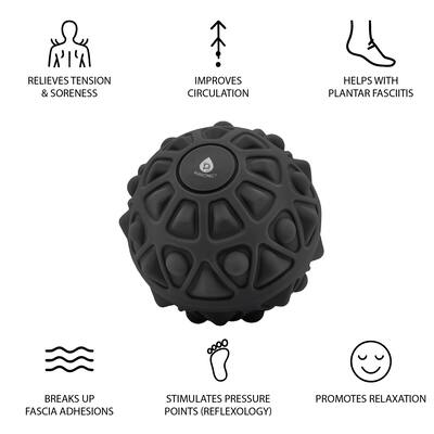 Pursonic 2-Pack Vibrating Massage Balls Double the Power for Deep Muscle Relief - Black Pursonic 2-Pack Vibrating Massage Balls Double the Power for Deep Muscle Relief - Black
