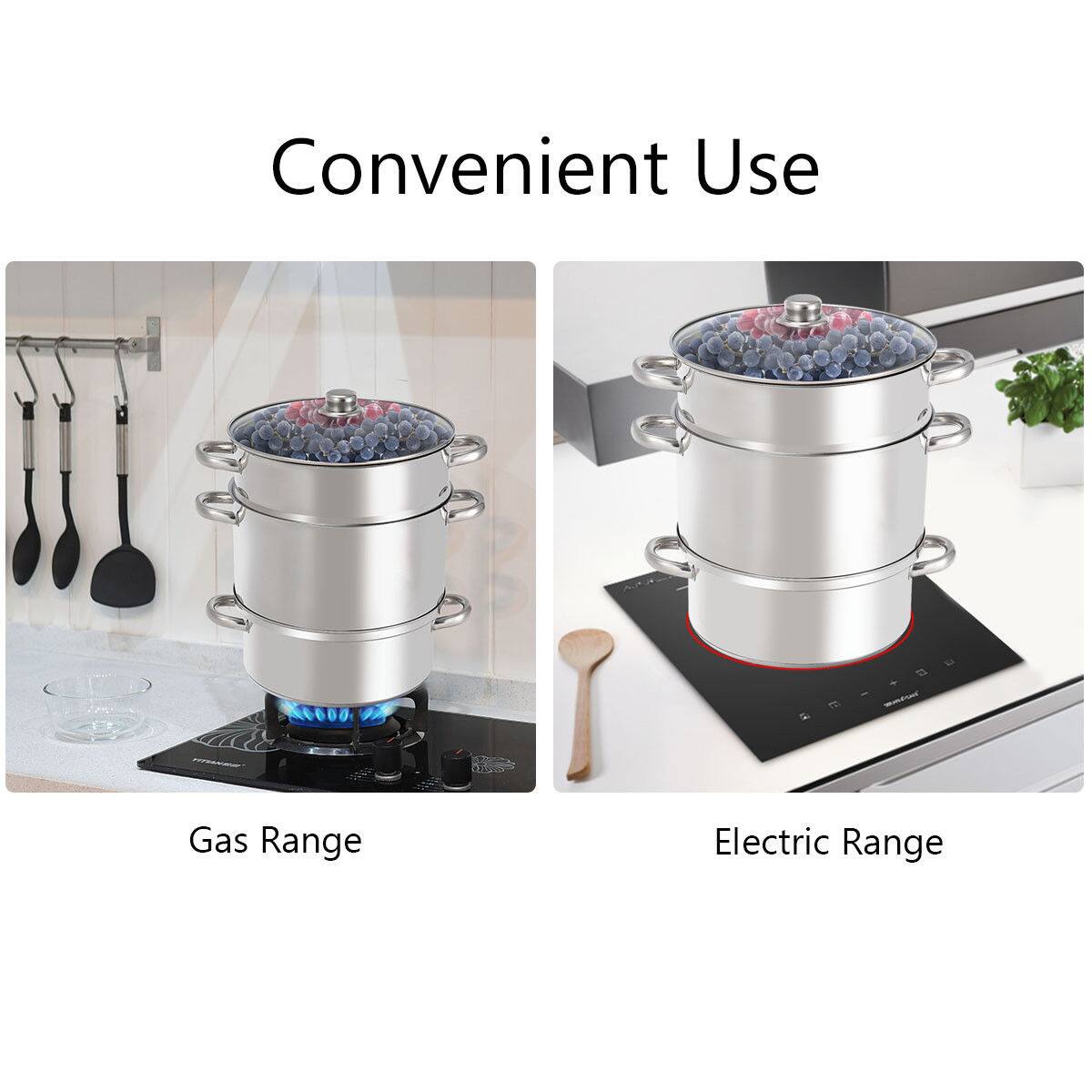 Convenient Use

Gas Range

Electric Range