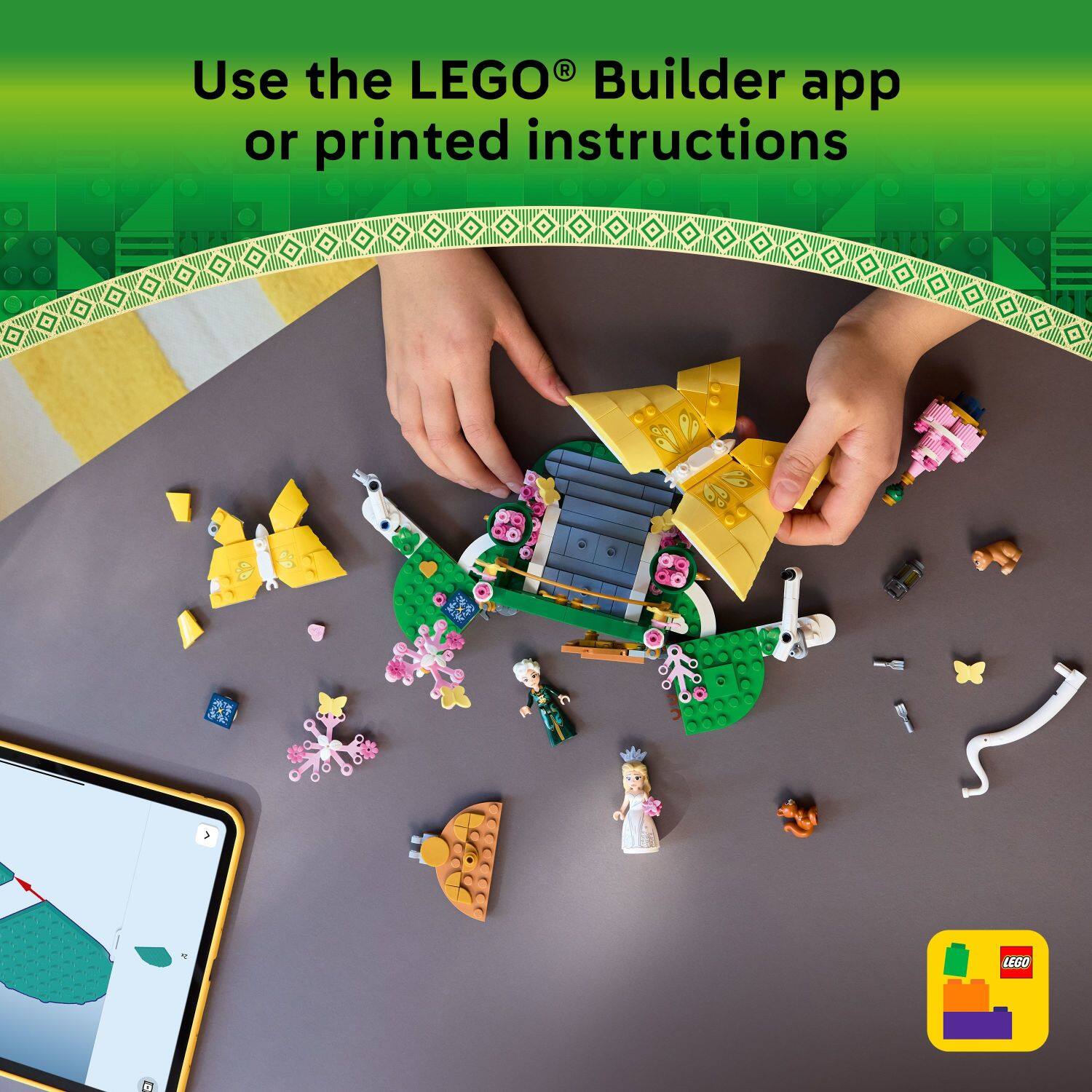 Use the LEGO® Builder app or printed instructions