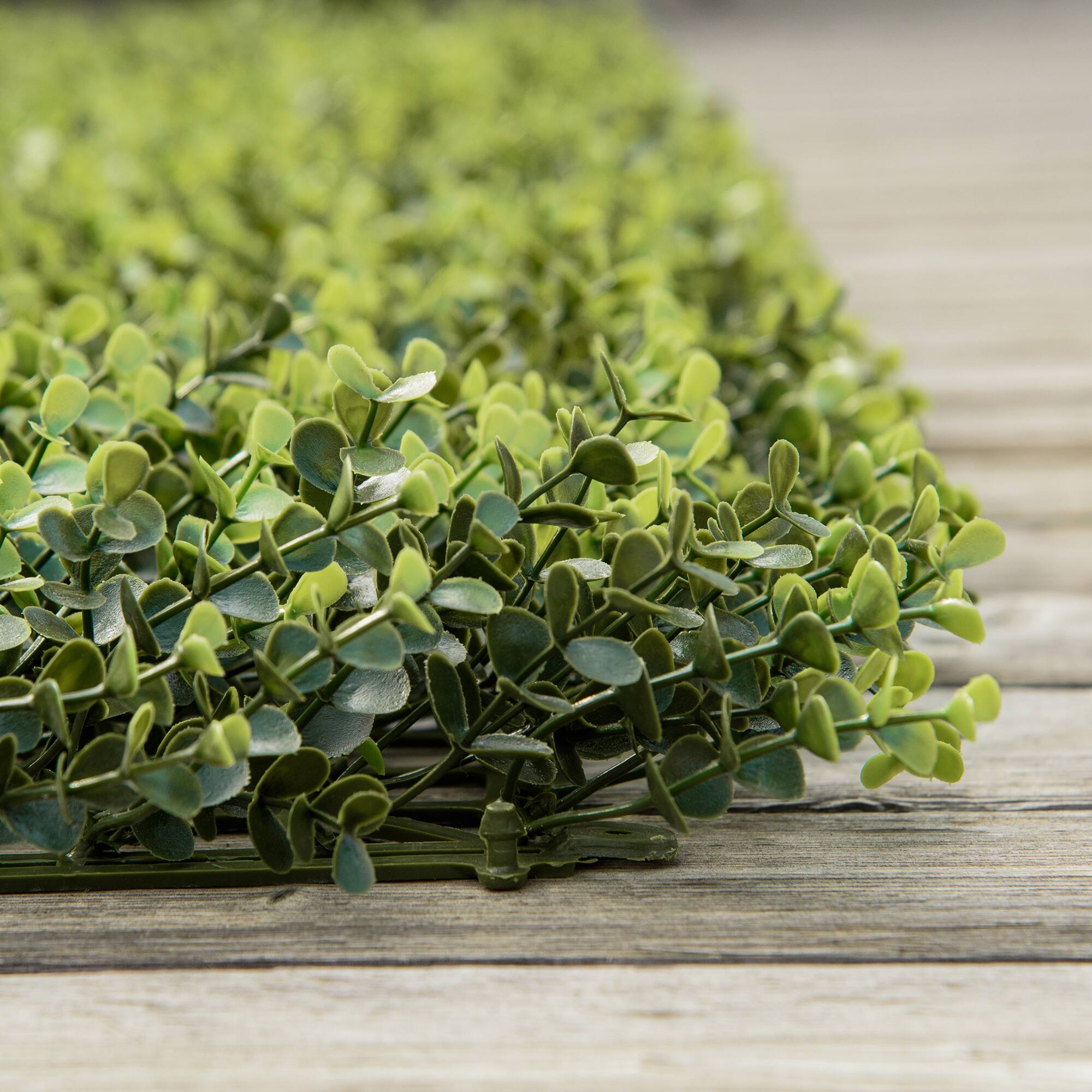 Alt View 7. Outsunny - 12PCs Grass Wall Panels, 20" x 20" Artificial Grass Wall Decor, Greenery Backdrop Panels Wall for Outdoor - Green.