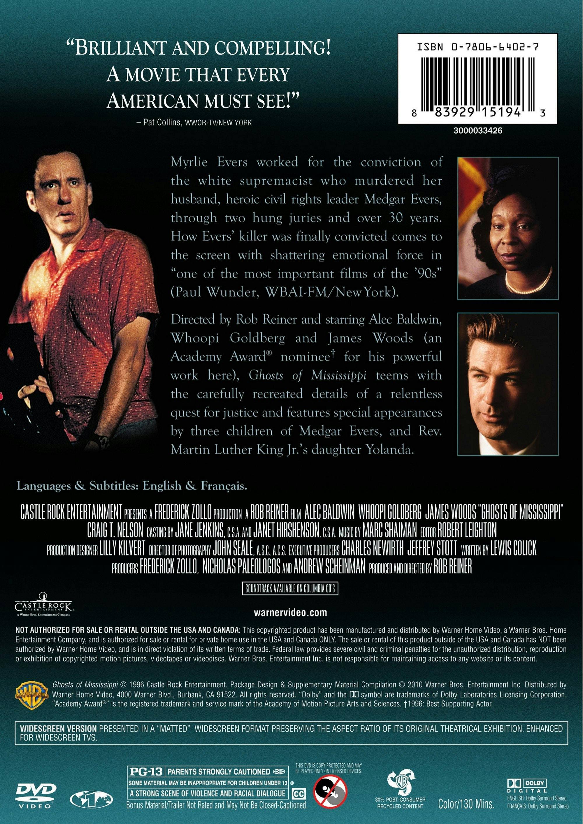 Angle. Ghosts of Mississippi (DVD New Packaging) [DVD].
