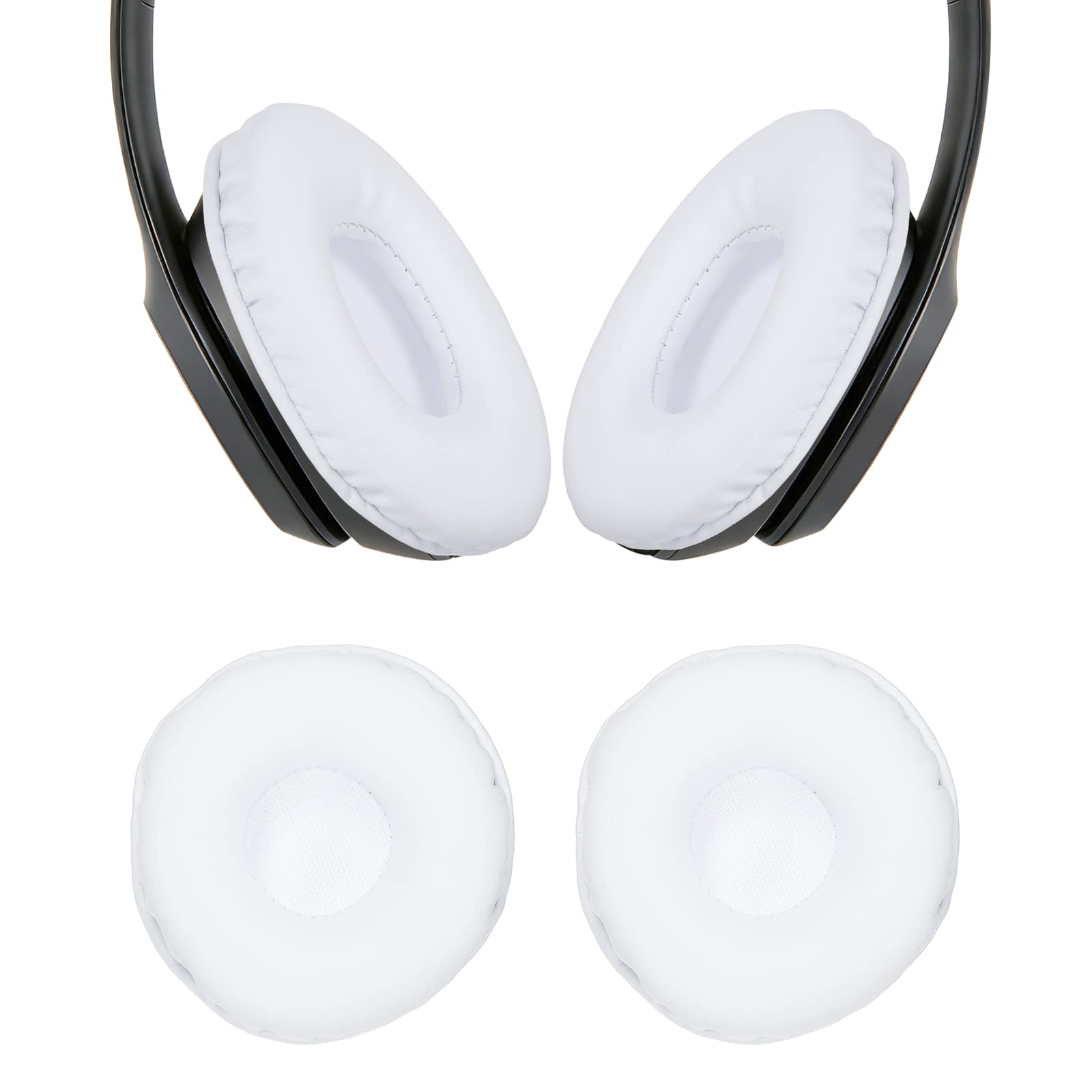 Unique Bargains - 2pcs Universal Wireless Ear Pads Replacement Cushions 2 Inch Soft High Density for Headphones Gaming - White