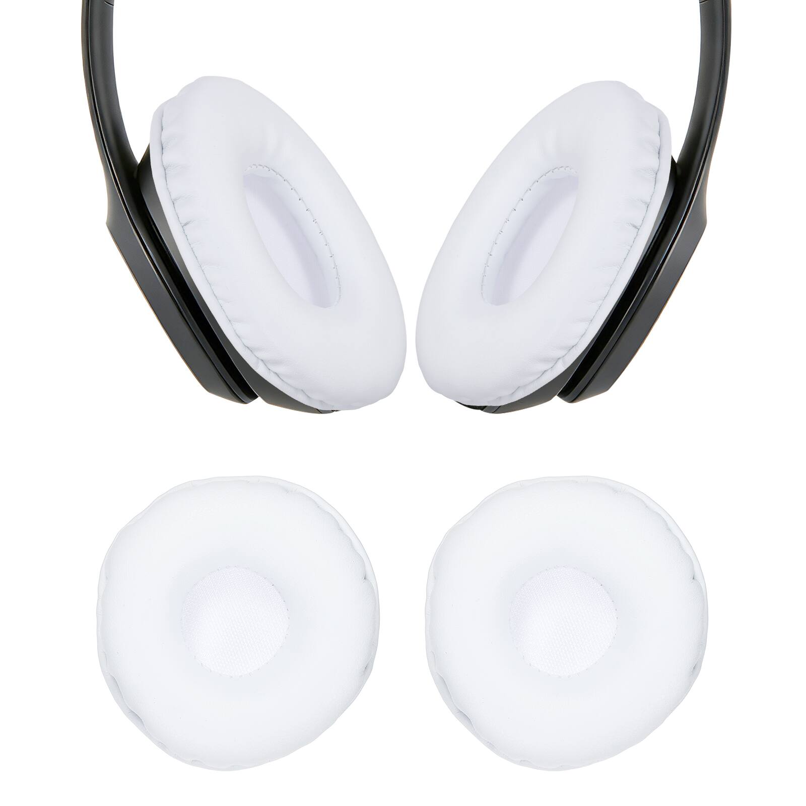Front. Unique Bargains - 2pcs Universal Wireless Ear Pads Replacement Cushions 2 Inch Soft High Density for Headphones Gaming - White.