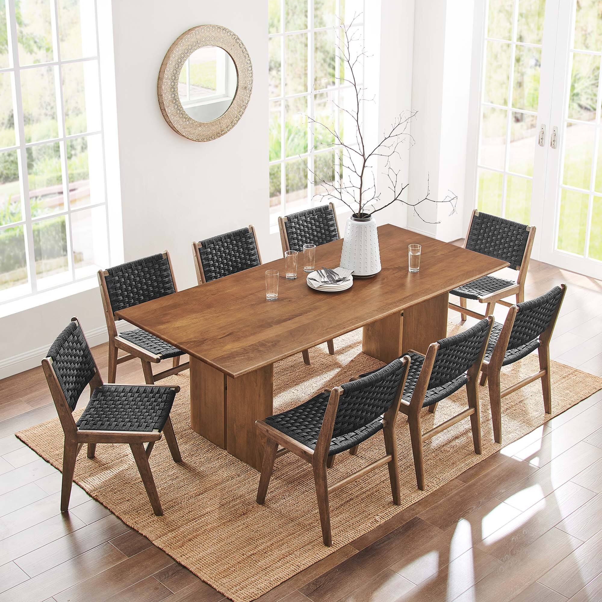 Alt View 6. Modway - Amistad 86" Wood Dining Table - Brown.