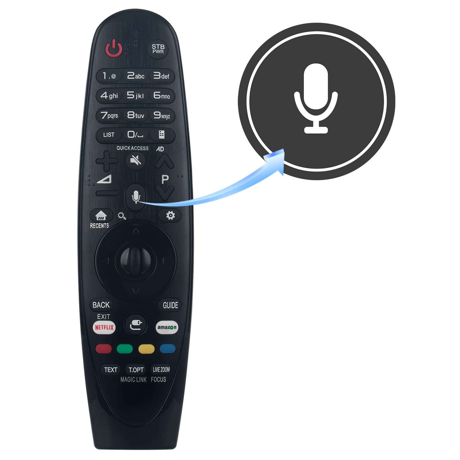 VINABTY - New AN-MR650A Voice Replaced Remote Control Fits for LG TV 43UJ6560 49UJ6500 65UJ6580 OLED55B7A 49UJ6560 49UJ7700 - Black