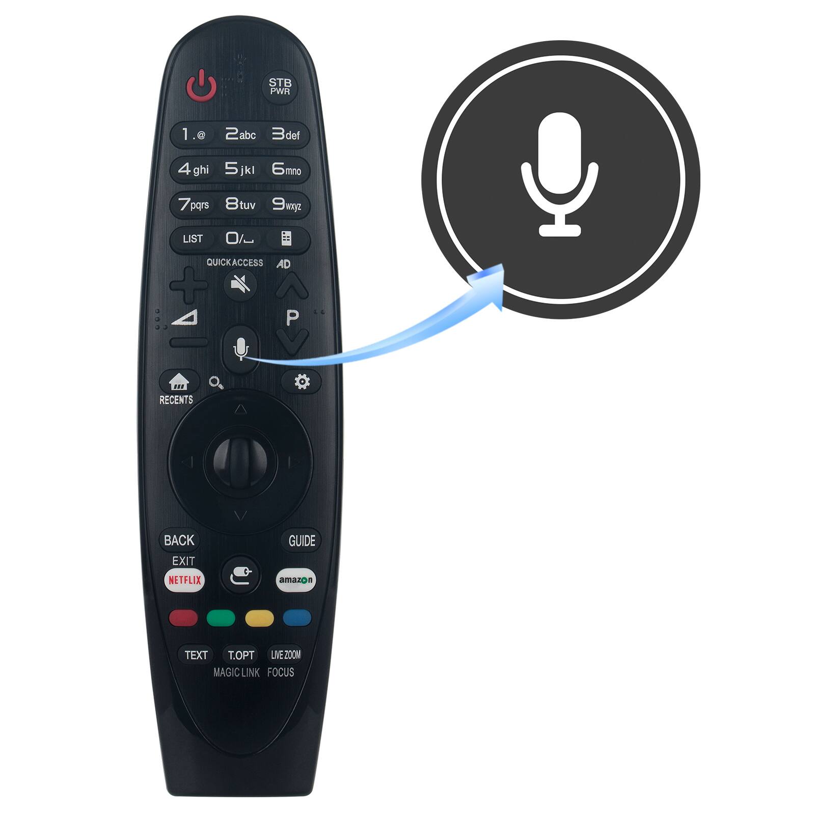 VINABTY - New AN-MR650A Voice Replaced Remote Control Fits for LG TV 43UJ6560 49UJ6500 65UJ6580 OLED55B7A 49UJ6560 49UJ7700 - Black