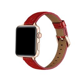 Posh Tech - Cleo Skinny Croc Leather Band for Apple Watch - Red