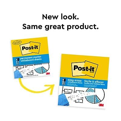 New look. Same great product.

Post-it permanent marker sheets whiteboard 10

Post-it easy erase facile à effacer whiteboard sheets

3M