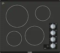 Bosch - 500 Series 24" Built-In Electric Cooktop with 4 Elements - Black - Front_Zoom