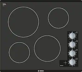 Bosch - 500 Series 24" Built-In Electric Cooktop with 4 Elements - Black