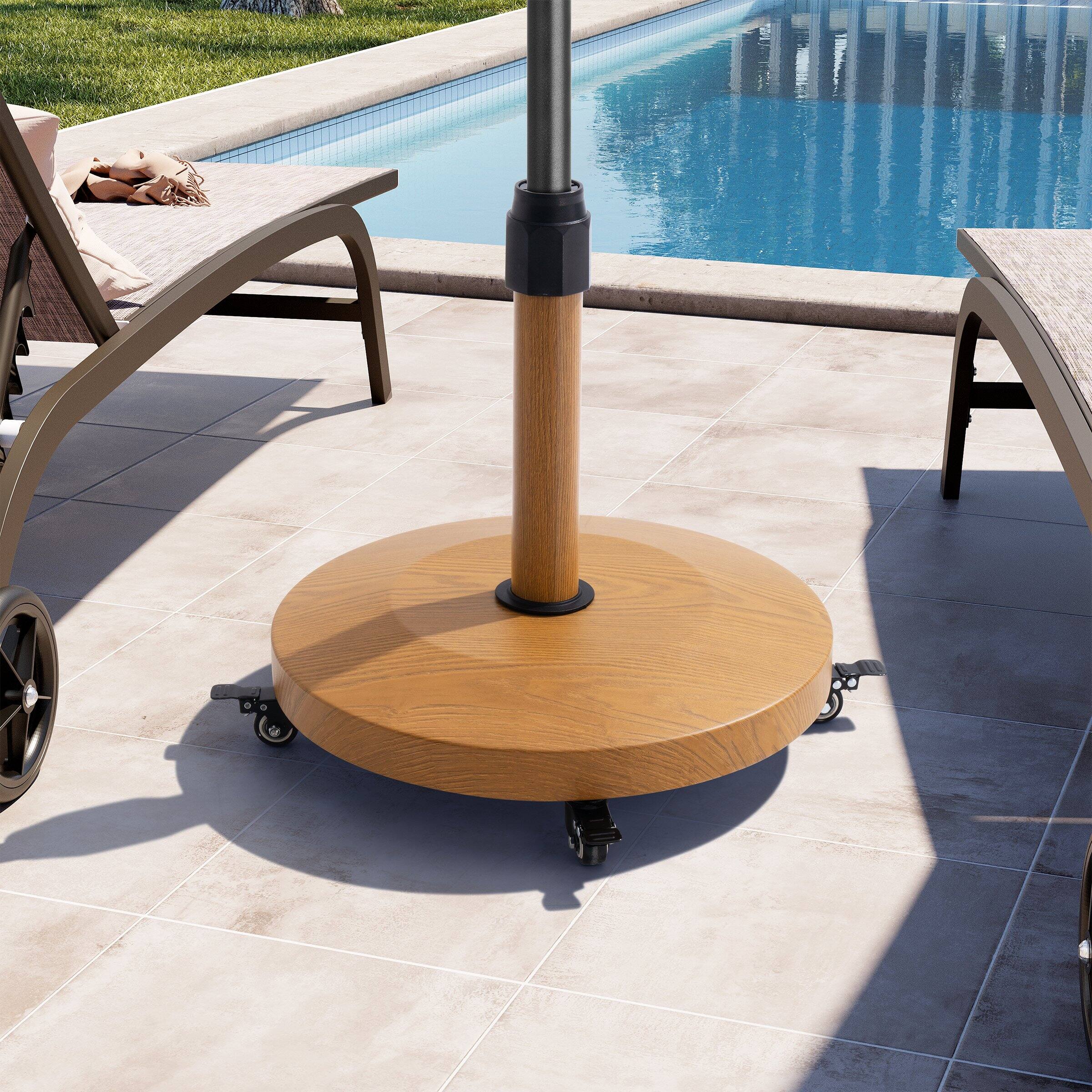 Angle. Crestlive Products - Crestlive Products 1 pc Umbrella base Black Patio Umbrella Base - Brown.