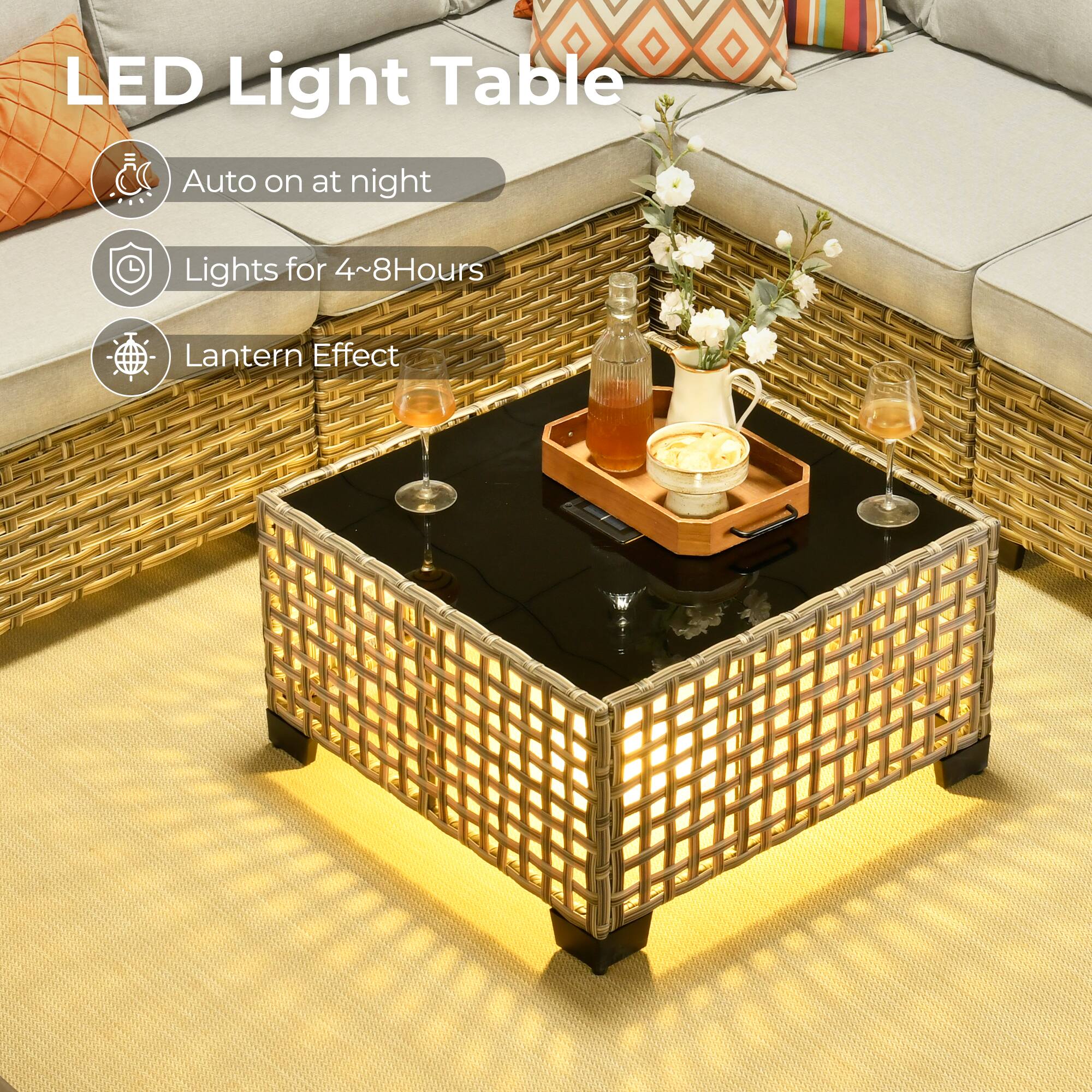 LED Light Table

- Auto on at night
- Lights for 4~8Hours
- Lantern Effect