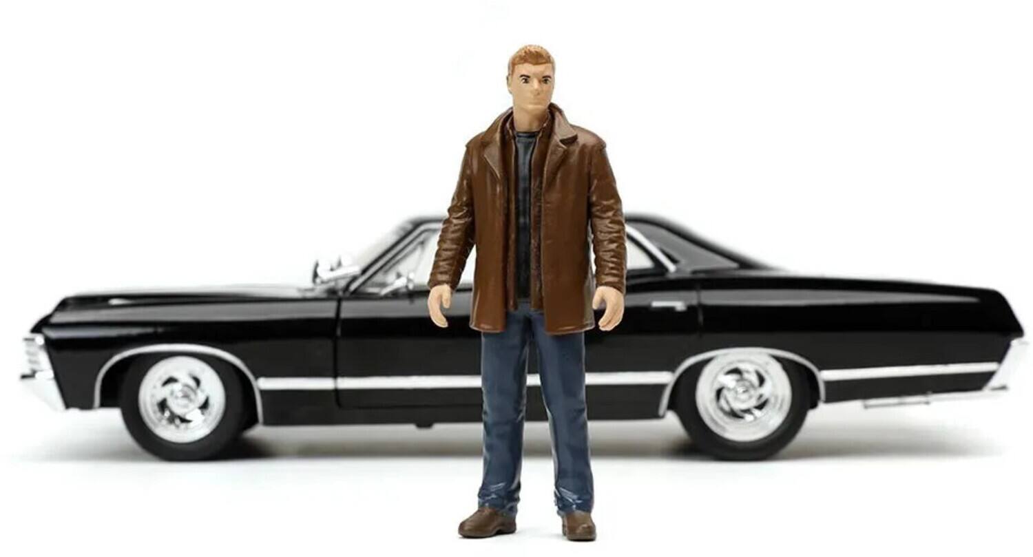 Alt View 1. Jada Toys - Jada Toys - 1:24 Supernatural - Hollywood Rides - Chevy Impala with Dean Figure   - COLLECTIBLES - Multicolor.