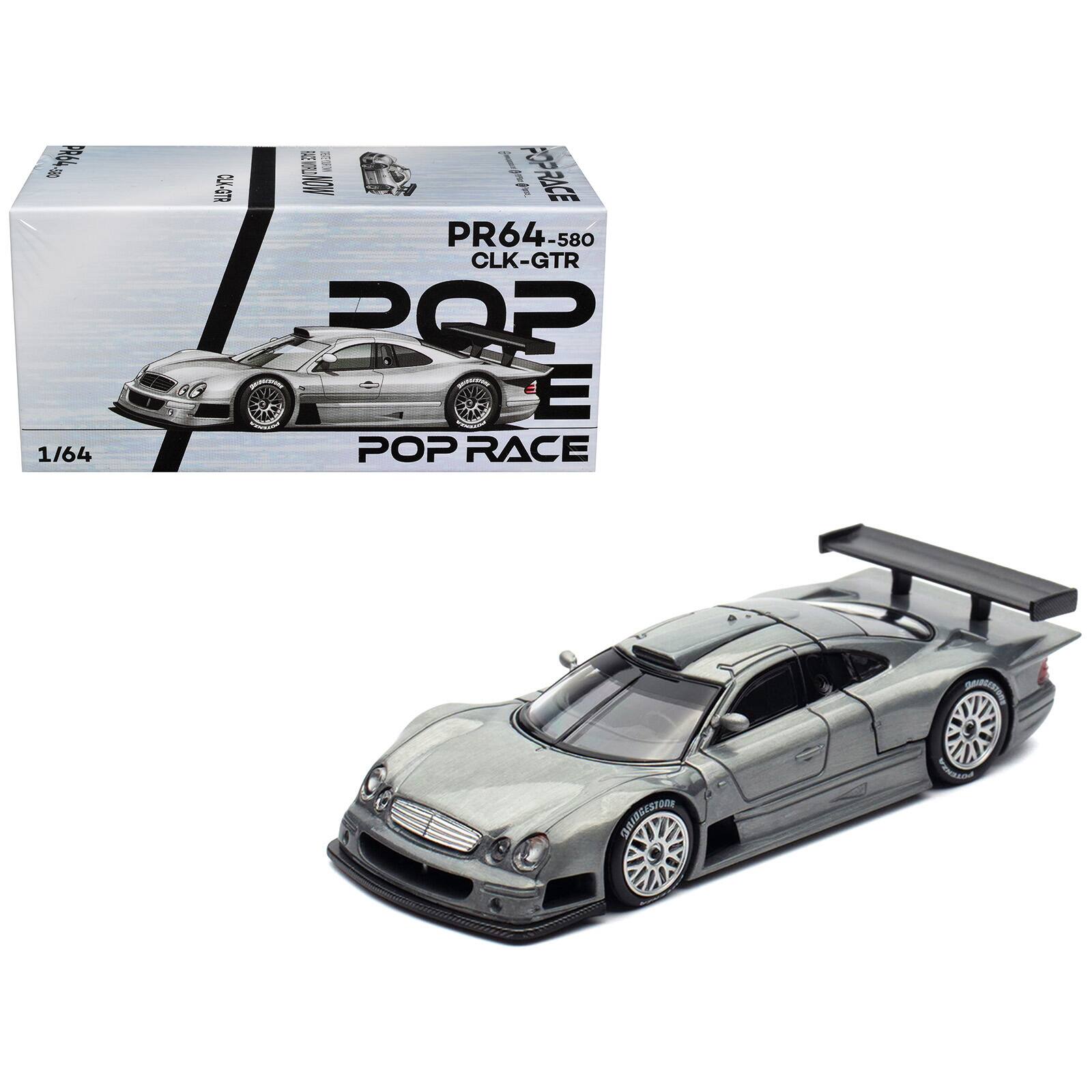 Mercedes Benz CLK GTR Raw Metal 1/64 Diecast Model Car by Pop Race ...