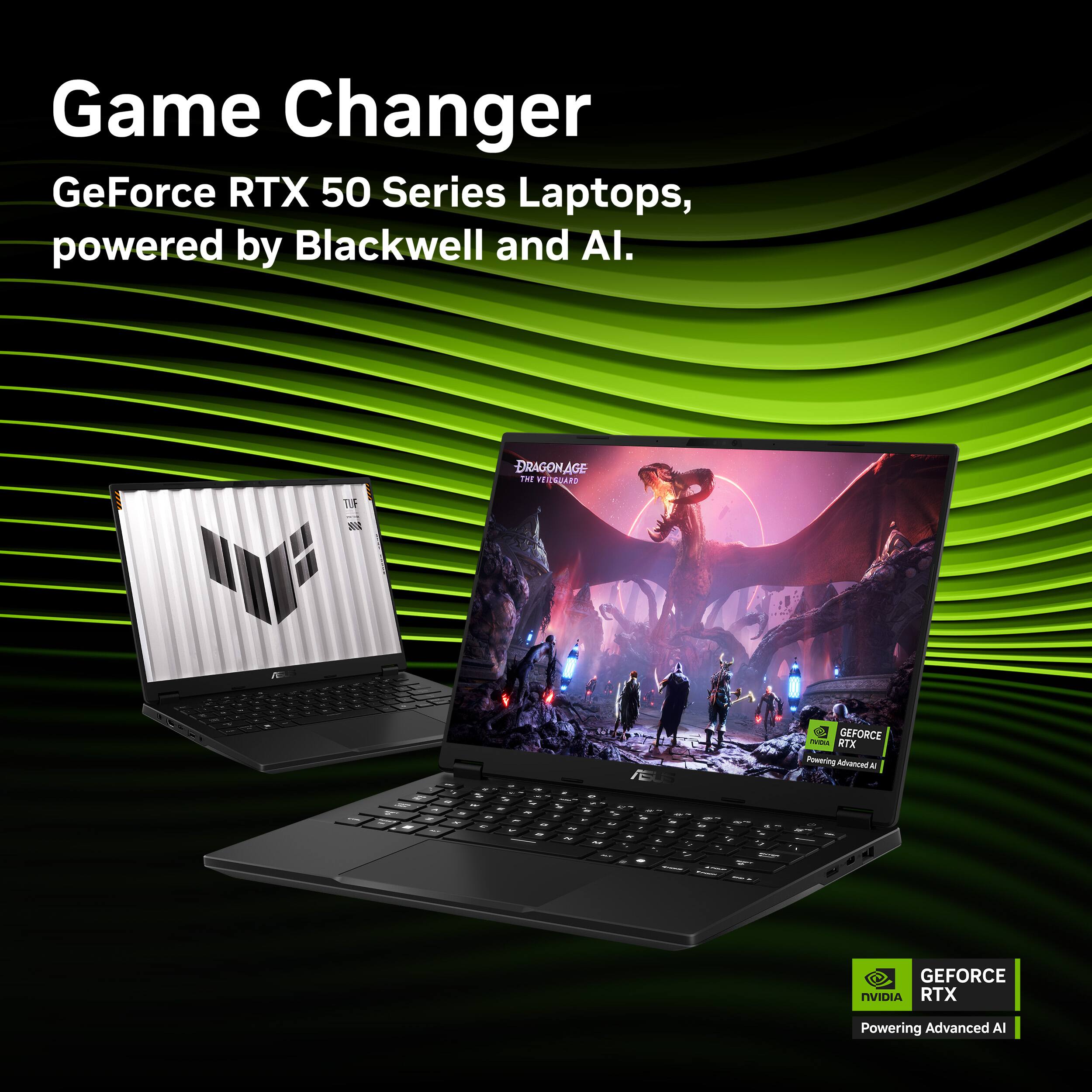 Game Changer: GeForce RTX 50 Series Laptops, Powered by Blackwell and AI. Dragon Age: Inquisition. GEFORCE RTX. Powering Advanced AI.