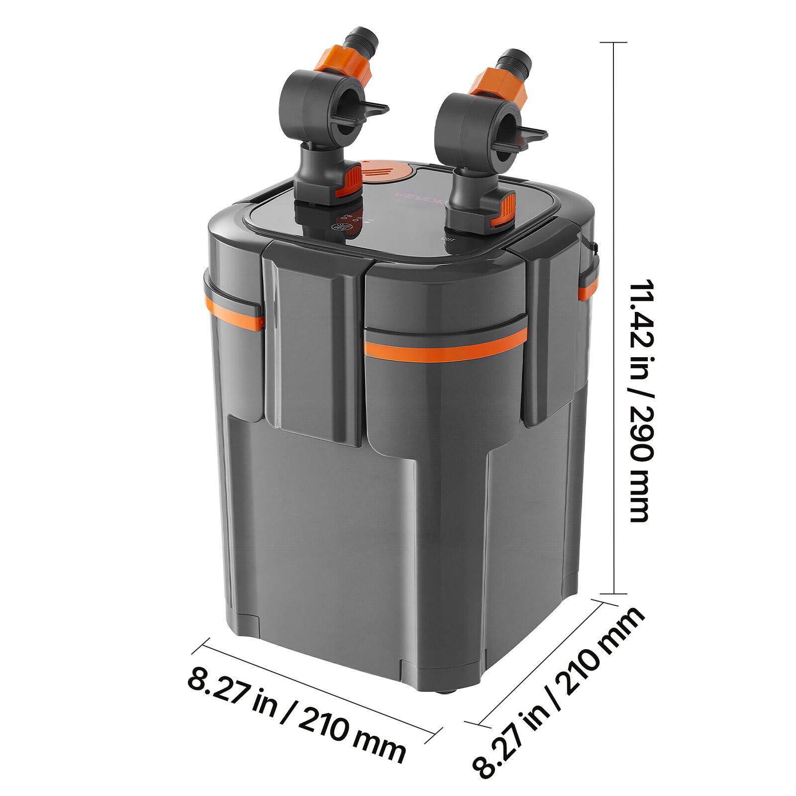 VEVOR 224.5GPH Canister Filter, 2 Stage External Aquarium Filter