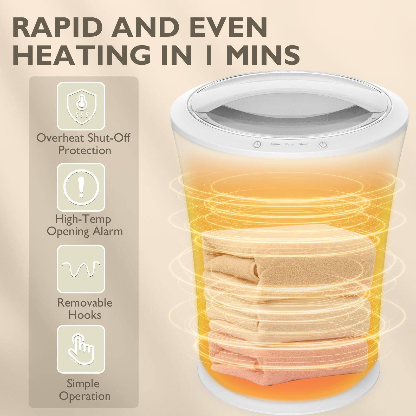 RAPID AND EVEN HEATING IN 1 MINS

- Overheat Shut-Off Protection
- High-Temp Opening Alarm
- Removable Hooks
- Simple Operation