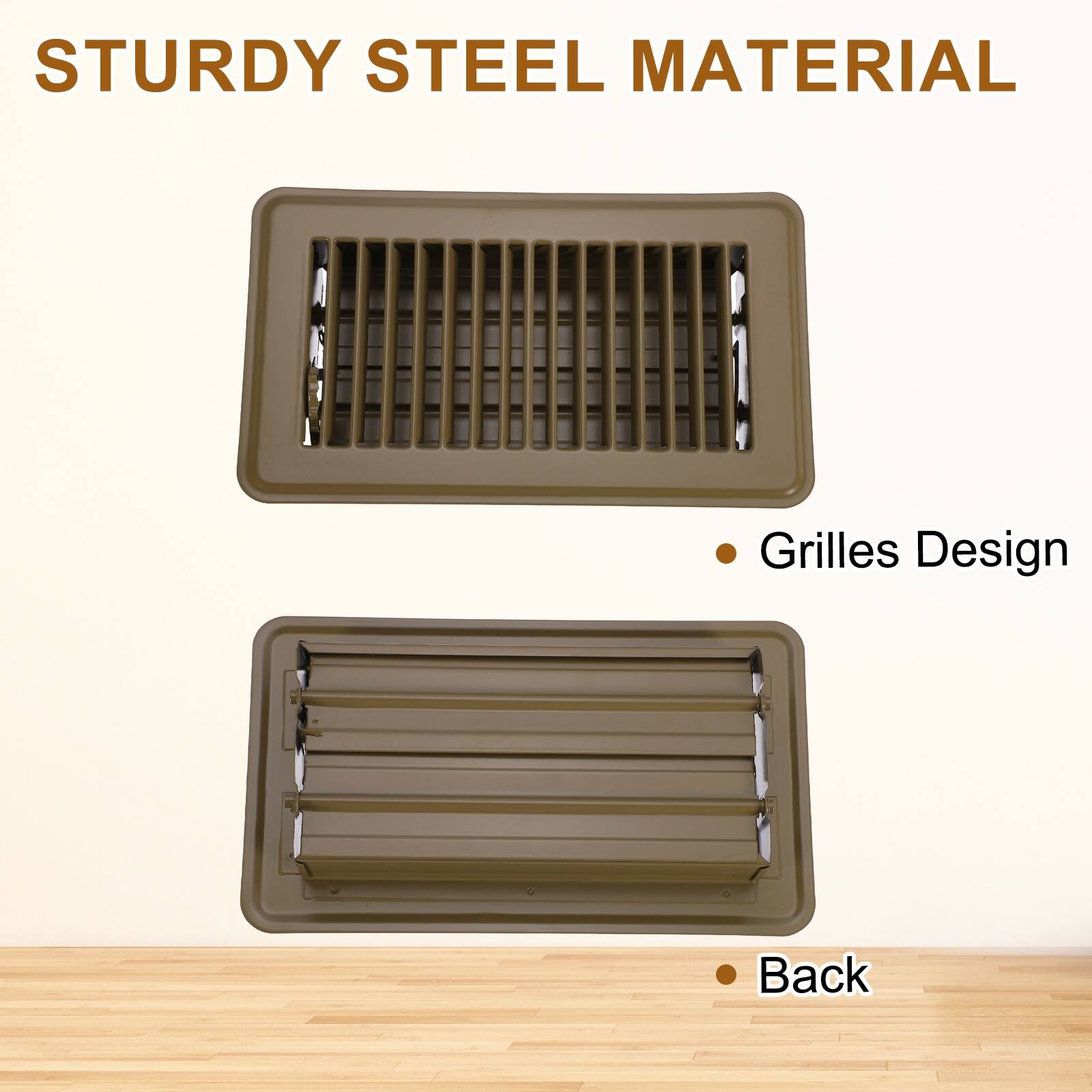 STURDY STEEL MATERIAL

- Grilles Design
- Back