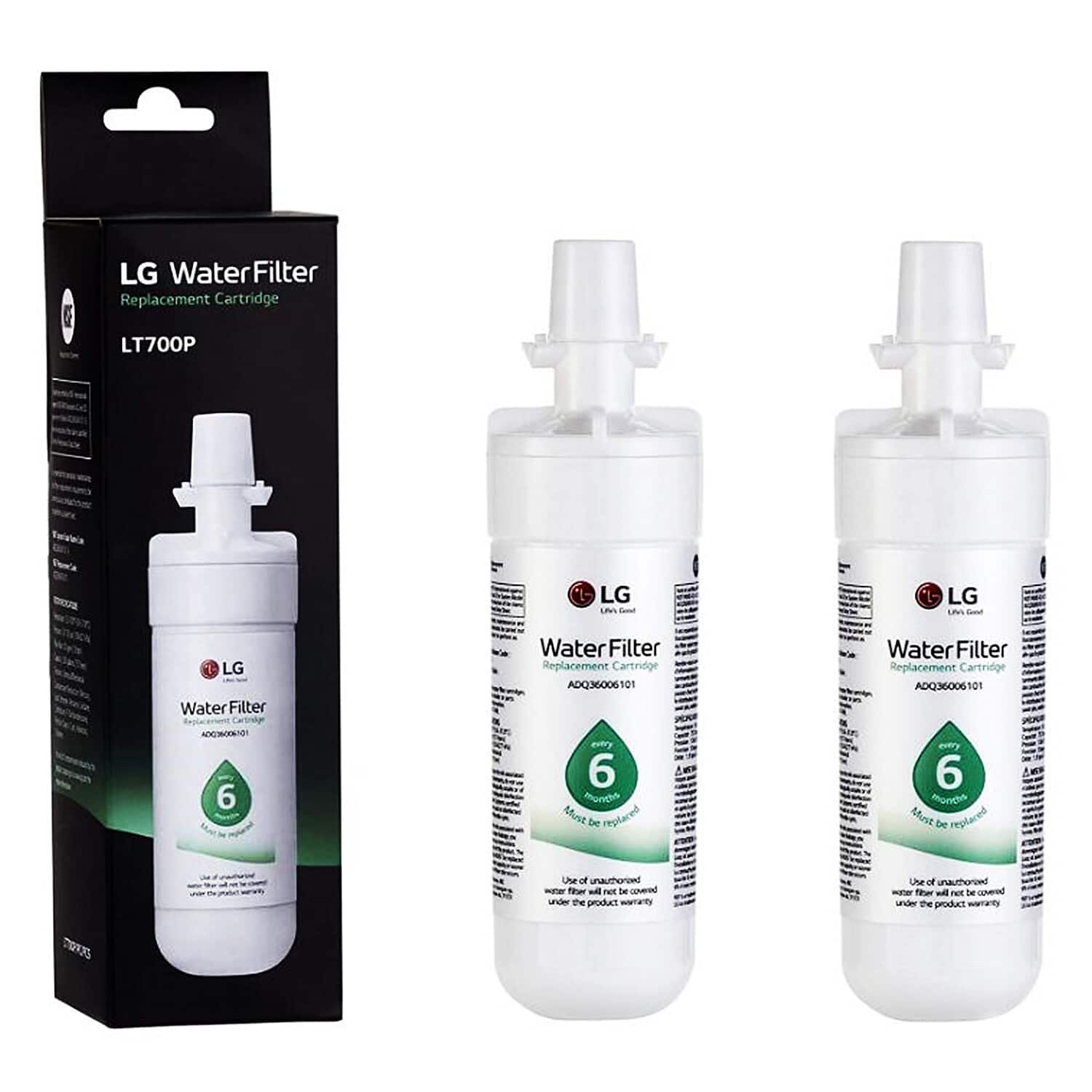 LG - LT700P Refrigerator Replacement Water Filter 3 Pack