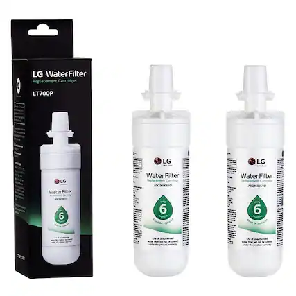 LG Water Filter Replacement Cartridge LT700P
LG Water Filter Replacement Cartridge ADQ36006101
Every 6 months Must be replaced
Use of unauthorized water filter will not be covered under the product warranty