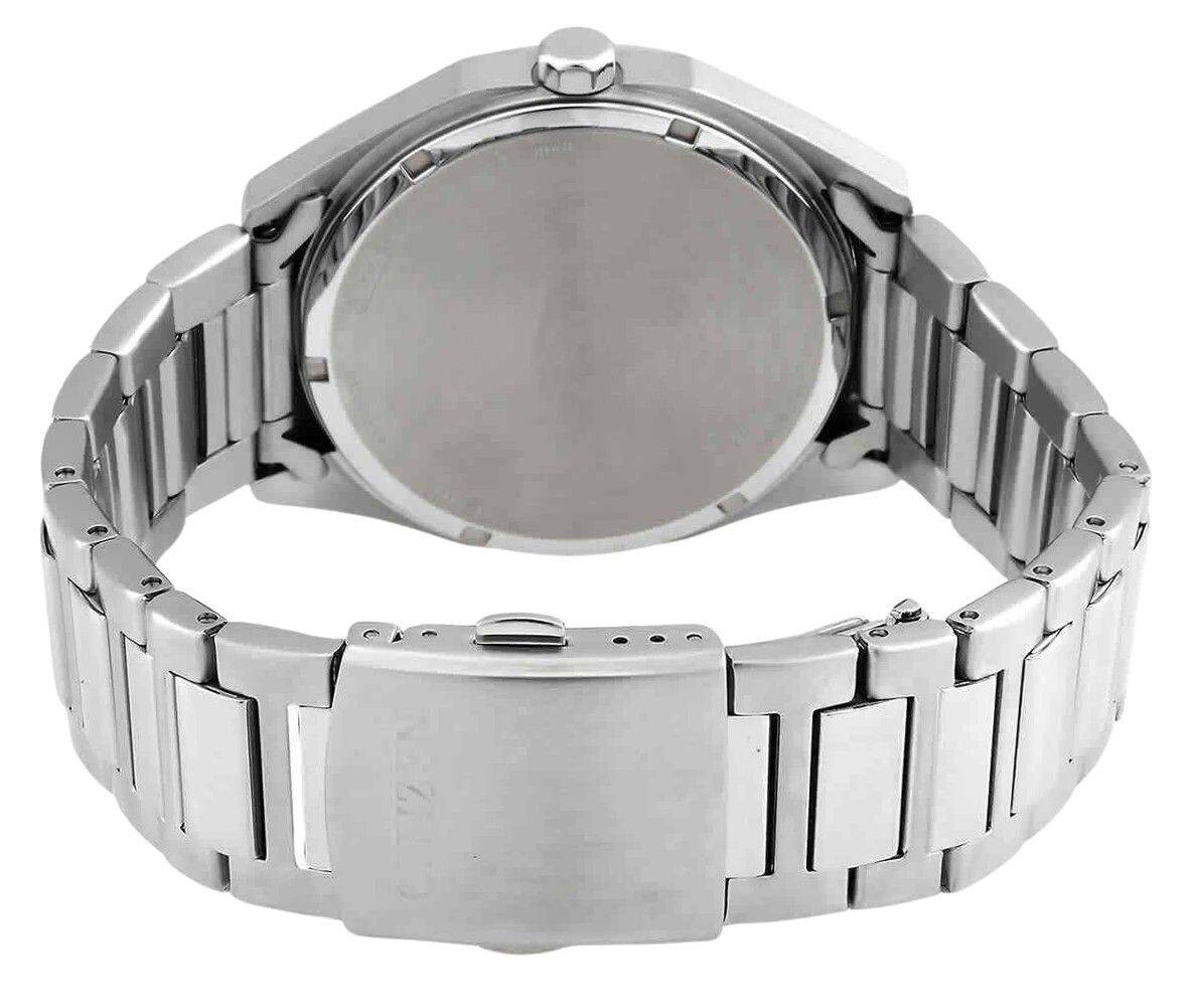 Back. Citizen - Eco-Drive Stainless Steel Black Dial BM7600-81E 100M Men's Watch - Black.