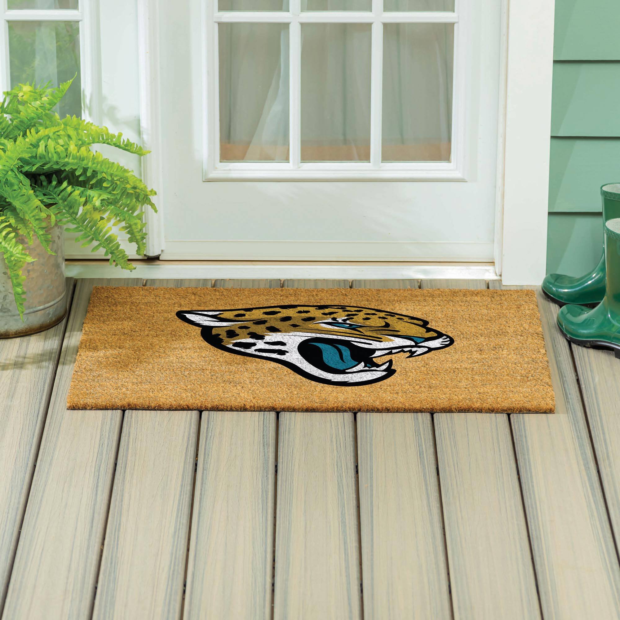 Alt View 3. Evergreen Enterprises - 24" x 36" Outdoor Team Logo Coir Mat - Brown.