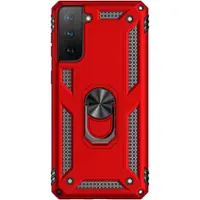 SaharaCase - Military Kickstand Series Case for Samsung Galaxy S21 FE 5G - Red - Front_Zoom