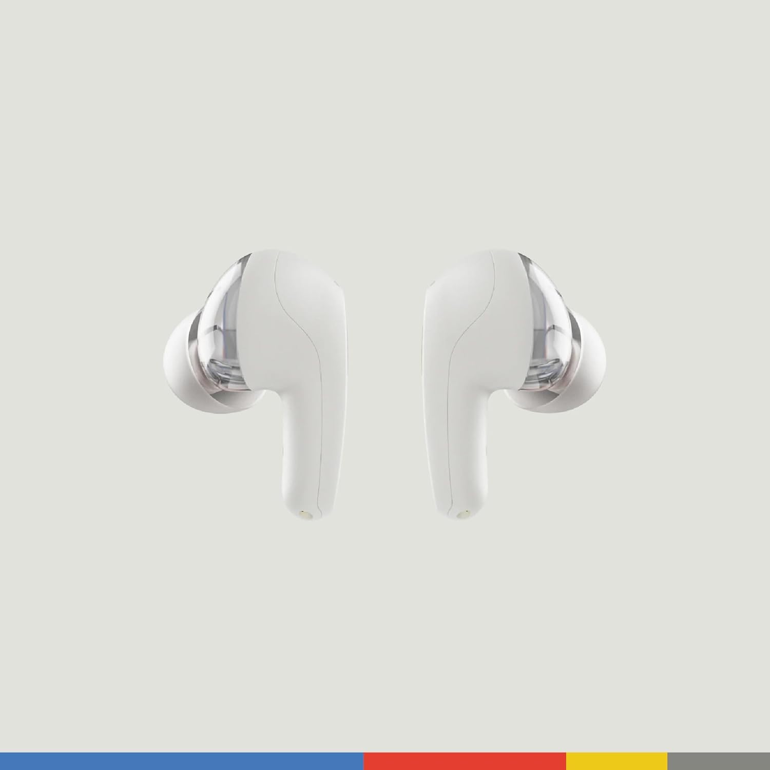 Left. Skullcandy - Rail ANC Wireless Earbuds, Bluetooth Headphones, Active Noise Cancelling, Up to 38 Hours Battery, Microphone - Bone.