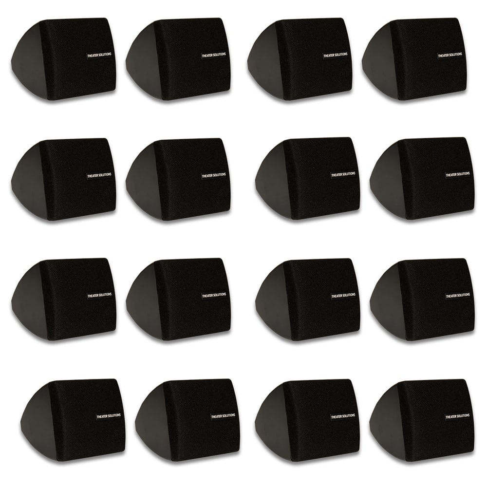 Theater Solutions by Goldwood - TS30B Mountable Indoor Speakers Bookshelf 8 Pair Pack - Black