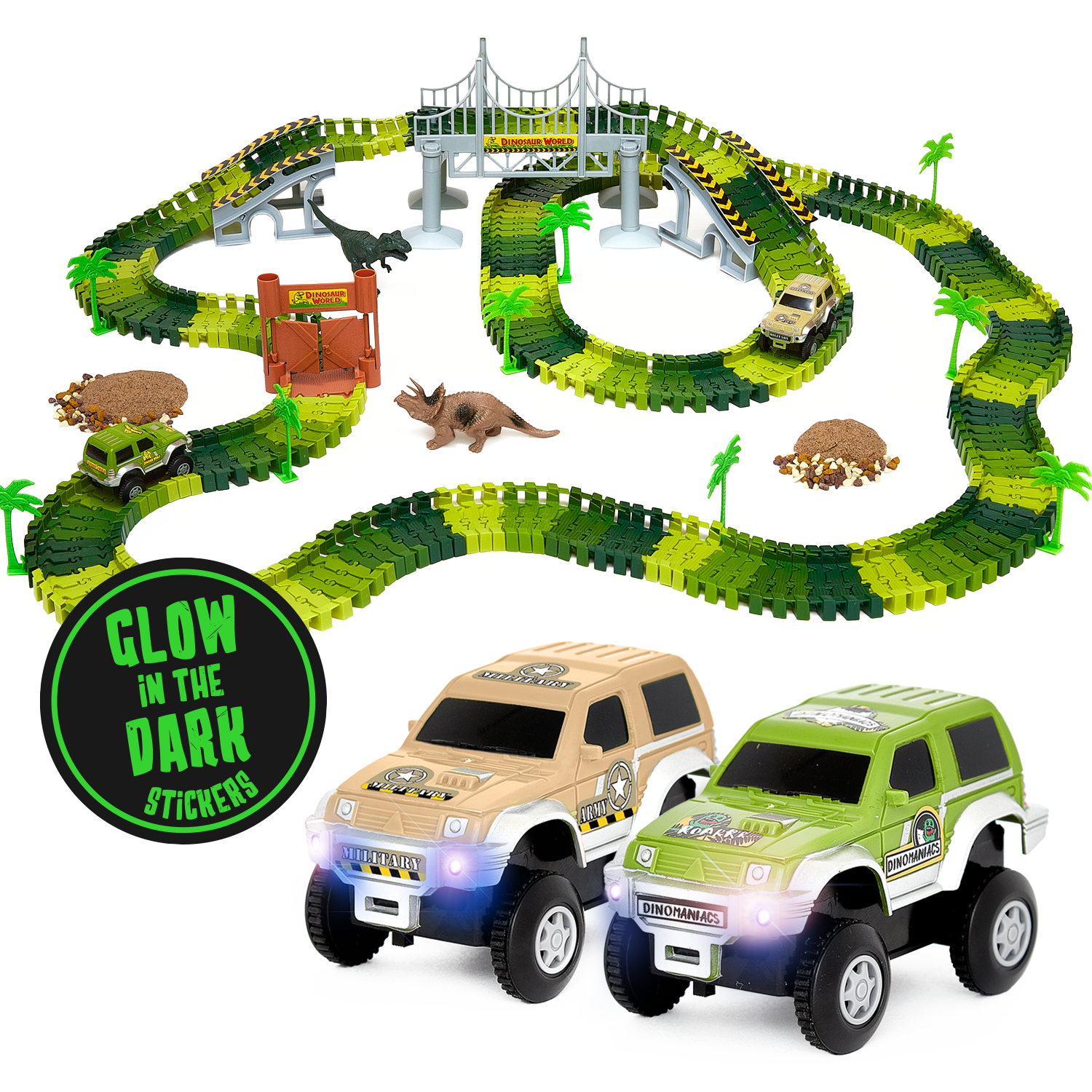 5ml DINOSAUR WORLD  
DINOSAUR WORLD  
GLOW IN THE DARK STICKERS  
MILITARY SHEE THE LINE UN ROARRR MILITARY DINOMANIACS  
DINOHAMACS