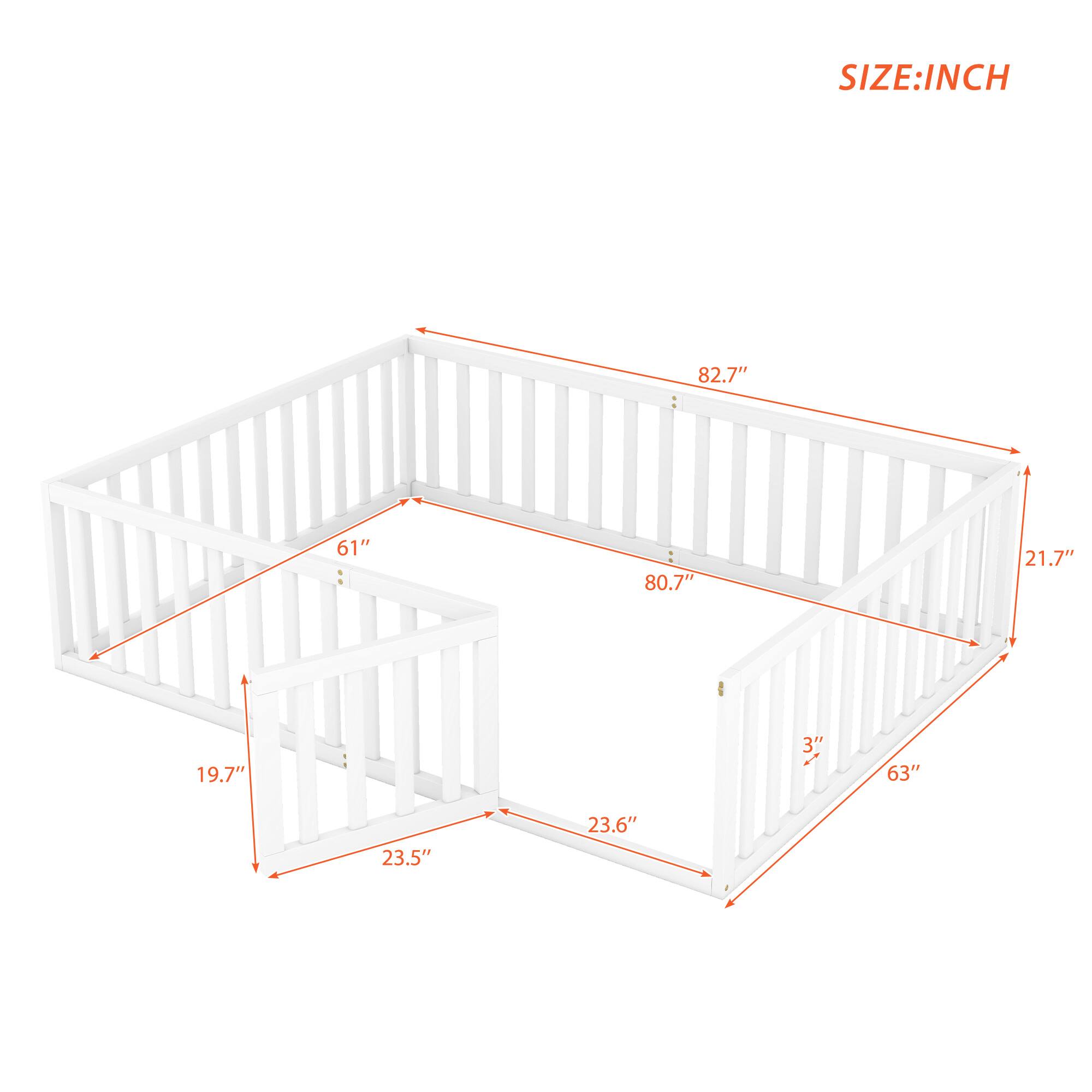 SIZE: INCH

- 82.7"
- 61"
- 80.7"
- 21.7"
- 19.7"
- 3"
- 7
- 63"
- 23.5"
- 23.6"