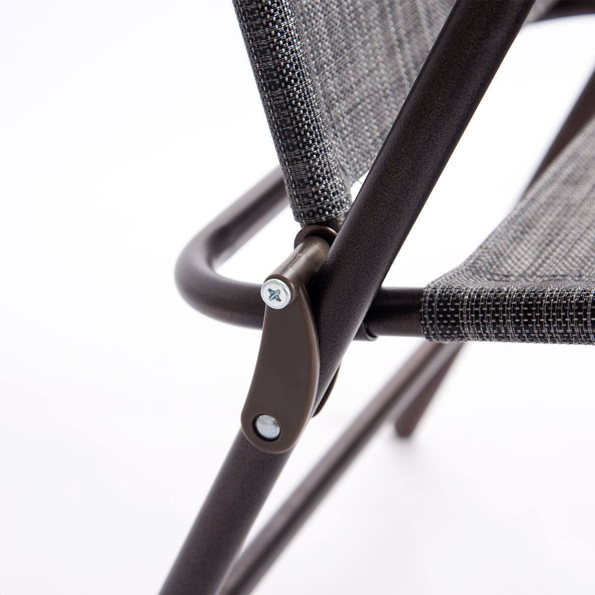 Alt View 8. Costway - Costway Set of 2 Patio Folding Sling Back Chairs Camping Deck Garden Beach - Gray.