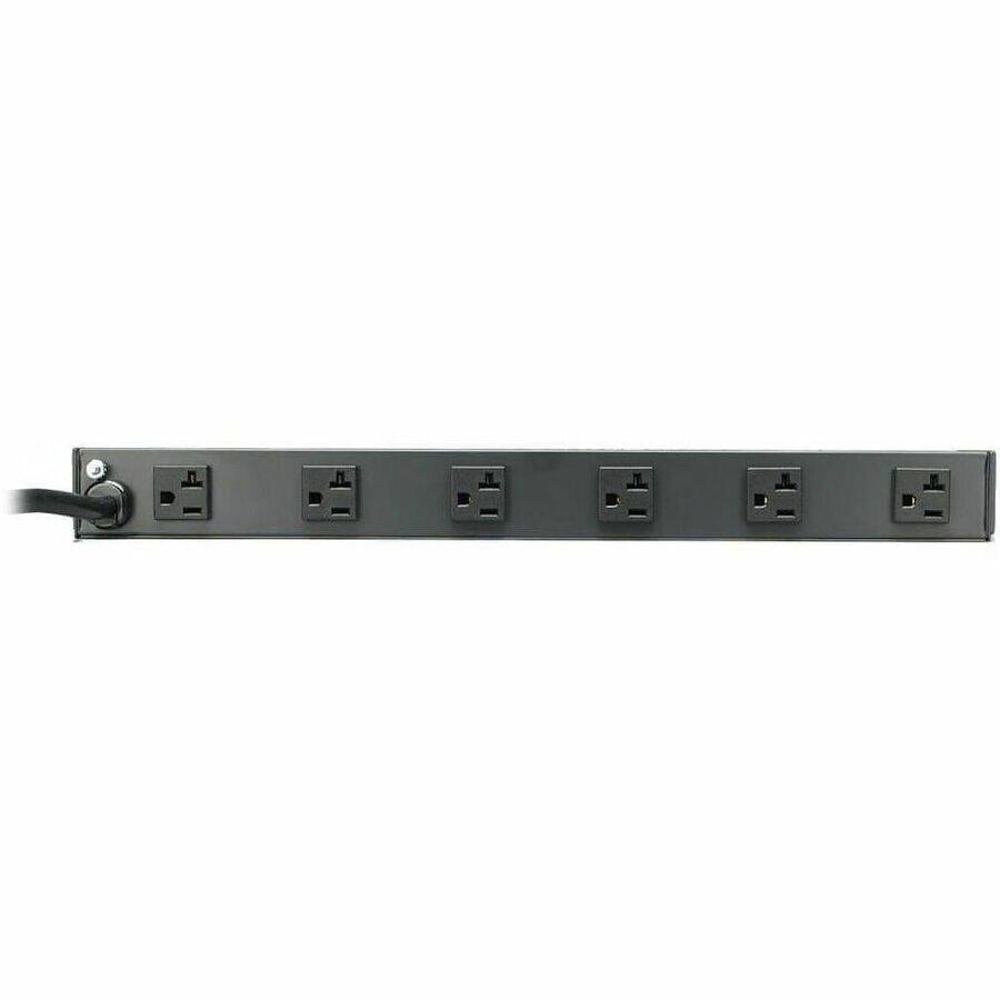 Alt View 1. Tripp Lite - Eaton Tripp Lite Series 1U Rack-Mount Power Strip, 120V, 20A, 5-20P, 12 Outlets (6 Front-Facing, 6-Rear-Facing) 15 ft. - Black.