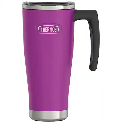 Front. Thermos - Thermos 18 oz. Icon Vacuum Insulated Stainless Steel Mug - Plum - Plum.