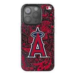 Keyscaper - MLB - Los Angeles Angels Paisley Bling iPhone Case - 16 Pro Max - Black