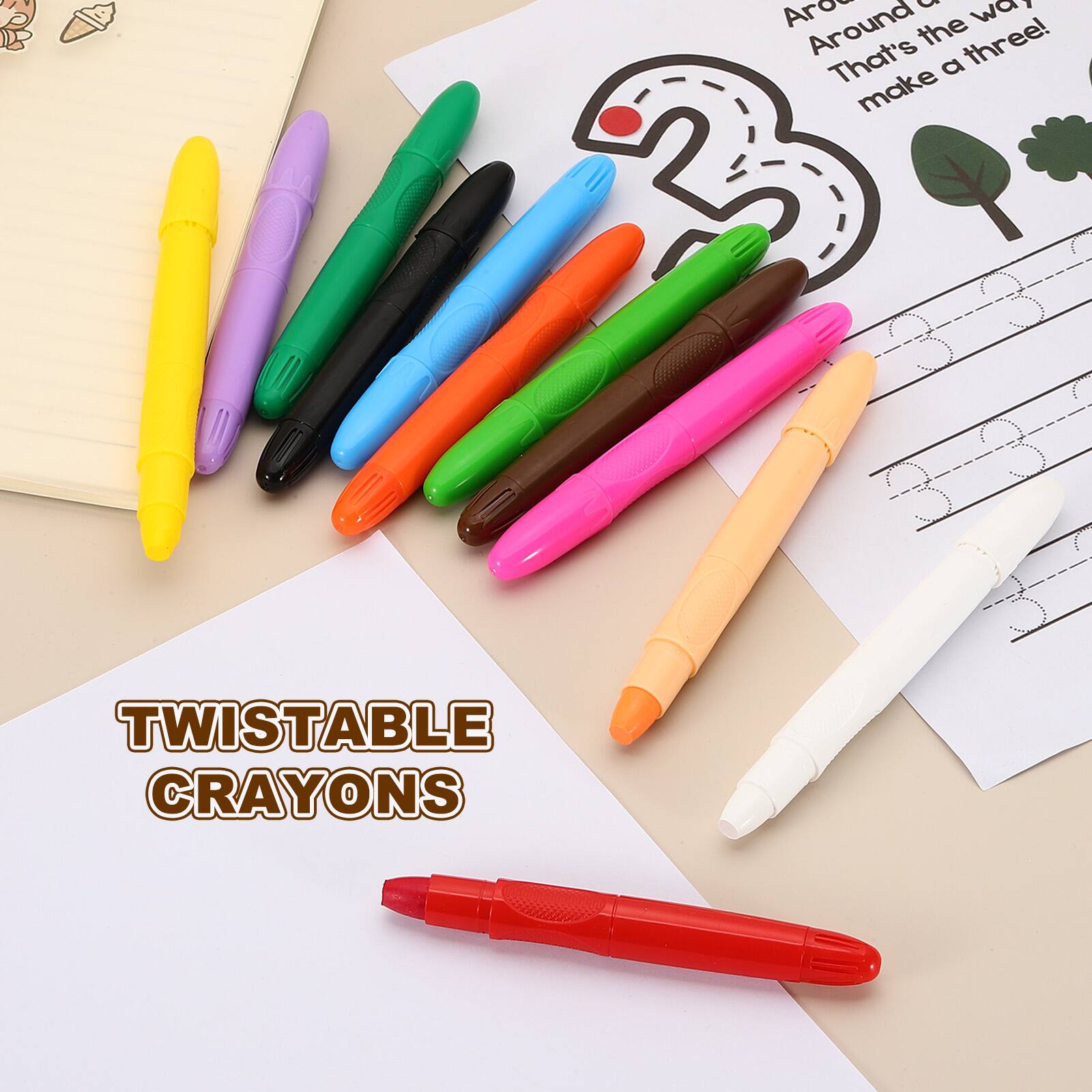 Around the way  
That's a three!  
make TWISTABLE CRAYONS