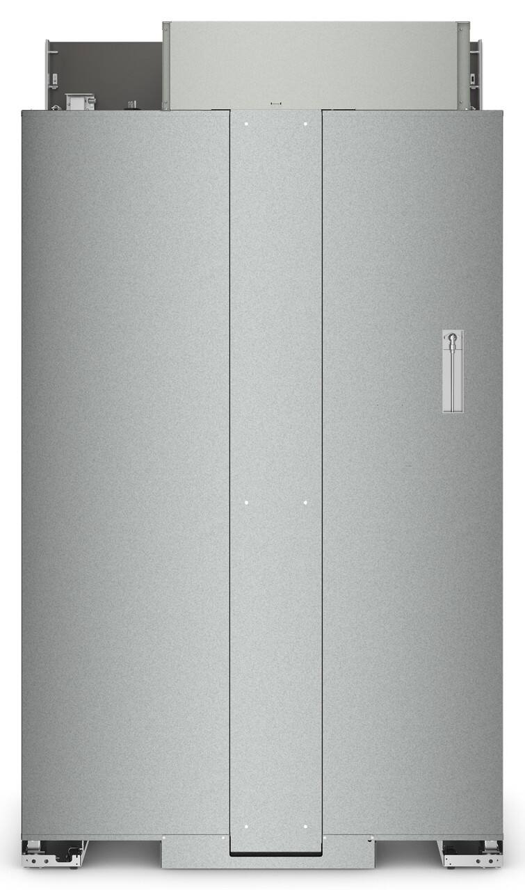 Back. KitchenAid - 30 Cu. Ft. Side-by-Side Refrigerator with Under-Shelf Prep Zone - Custom Panel Ready.