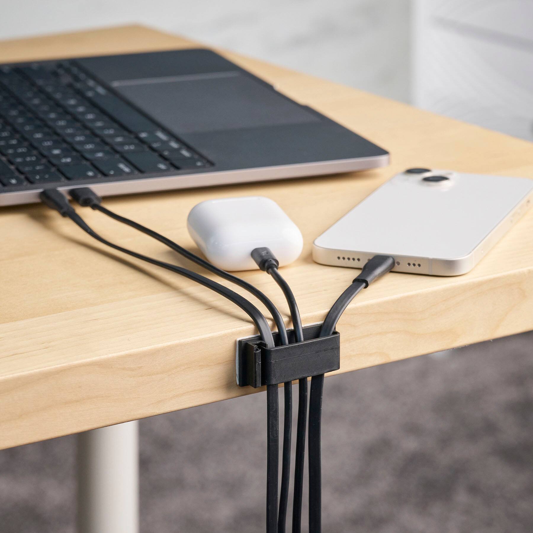 Alt View 11. Wrap-It Storage - Cable Guides - Black.