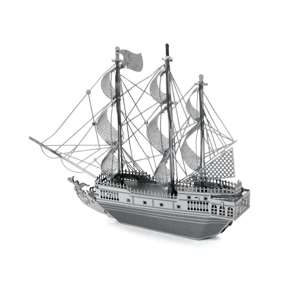 Angle. Metal Earth - Model Kit Black Pearl Ship (Moderate Difficulty) Steel Model by Metal Earth - Silver.