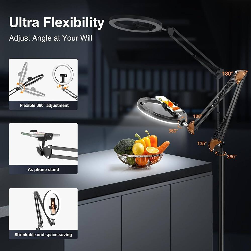Ultra Flexibility  
Adjust Angle at Your Will  

Flexible 360° adjustment  

As phone stand  

Shrinkable and space-saving