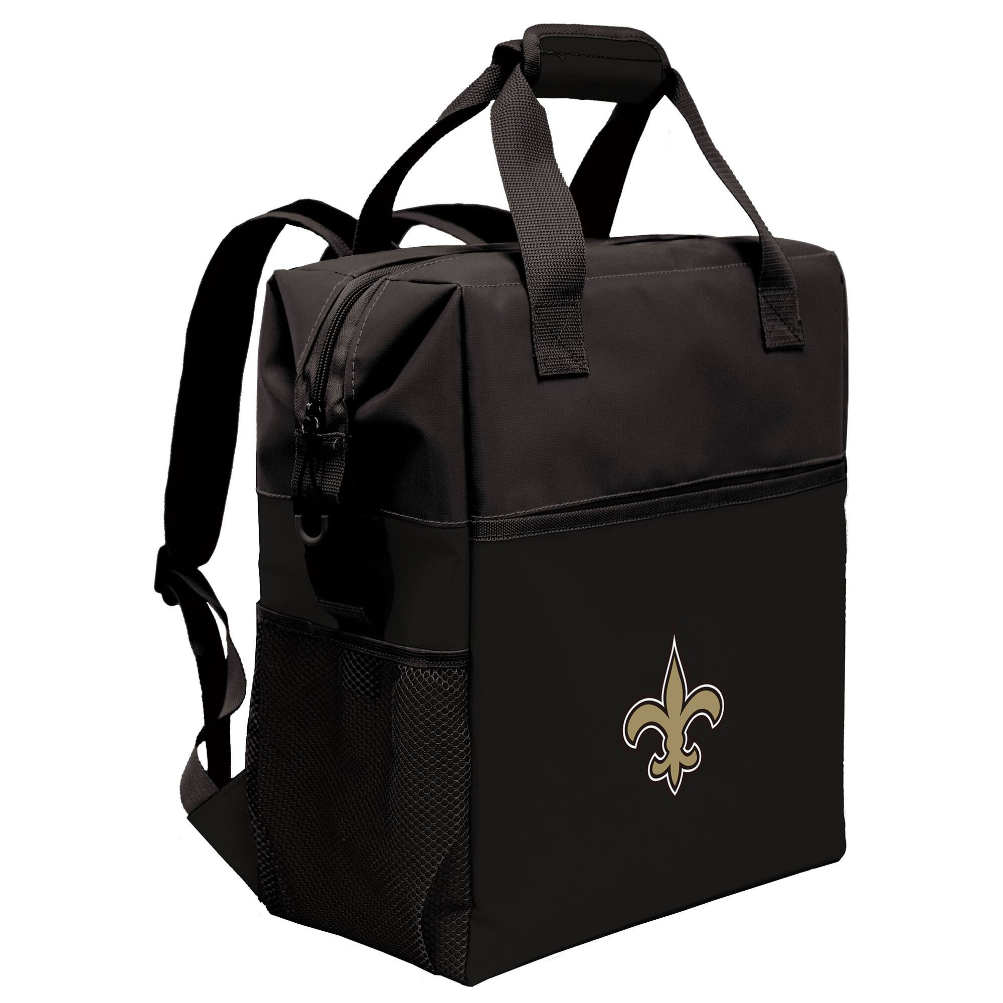 Front. Logo Brands - New Orleans Saints Colorblock Backpack Cooler - Multicolor.