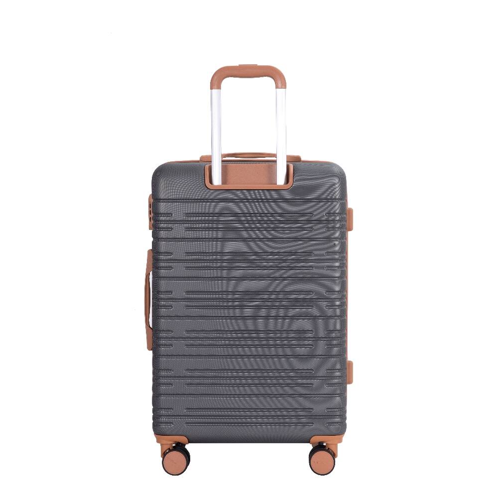 Alt View 2. Ropilly - Ropilly 5 piece luggage set Gray hard case suitcase ABS Expandable with TSA Lock Spinner Wheels Travel Bags - Gray.