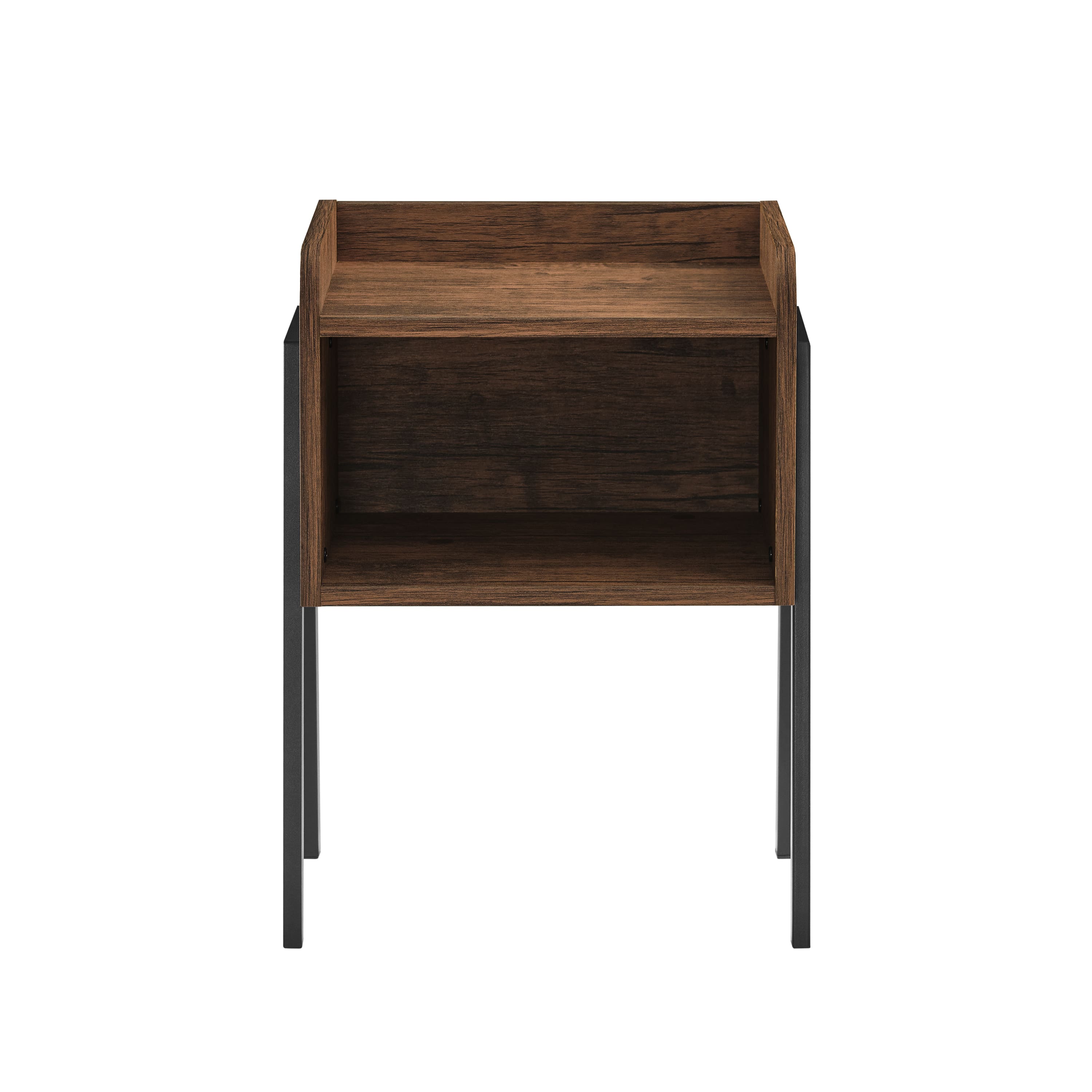 Danya B - Kazuyo Mid-Century Modern Black Metal Two-Tier End Side Table - Walnut - Walnut, Black price history on PriceWatchPro