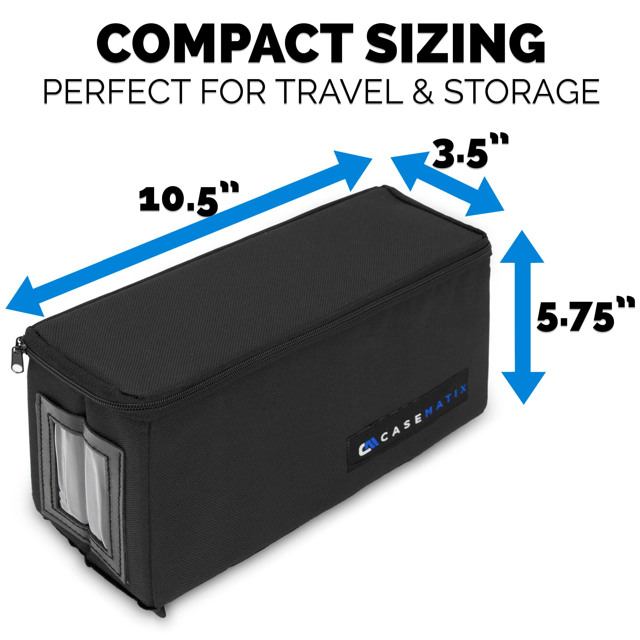 COMPACT SIZING PERFECT FOR TRAVEL & STORAGE  
3.5" 10.5"  
5.75"  
CASEMATIX