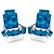 Alt View 9. Costway - 2-Pack Folding Backpack Beach Chair 5-Position Outdoor Reclining Chairs with Pillow - Dark Blue.