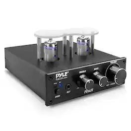 PYLE - Wireless BT Tube Amplifier Stereo Receiv - Black