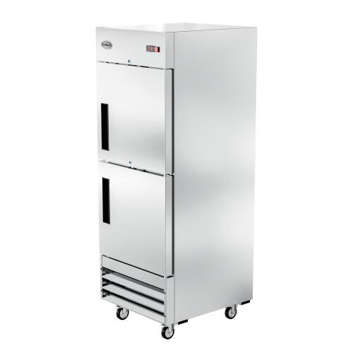 Alt View 3. Koolmore - 29 in. Commercial Stainless Steel Solid Half Door Reach-In Refrigerator, 23 cu. ft. RIR-1D-SSHD - Stainless-Steel.